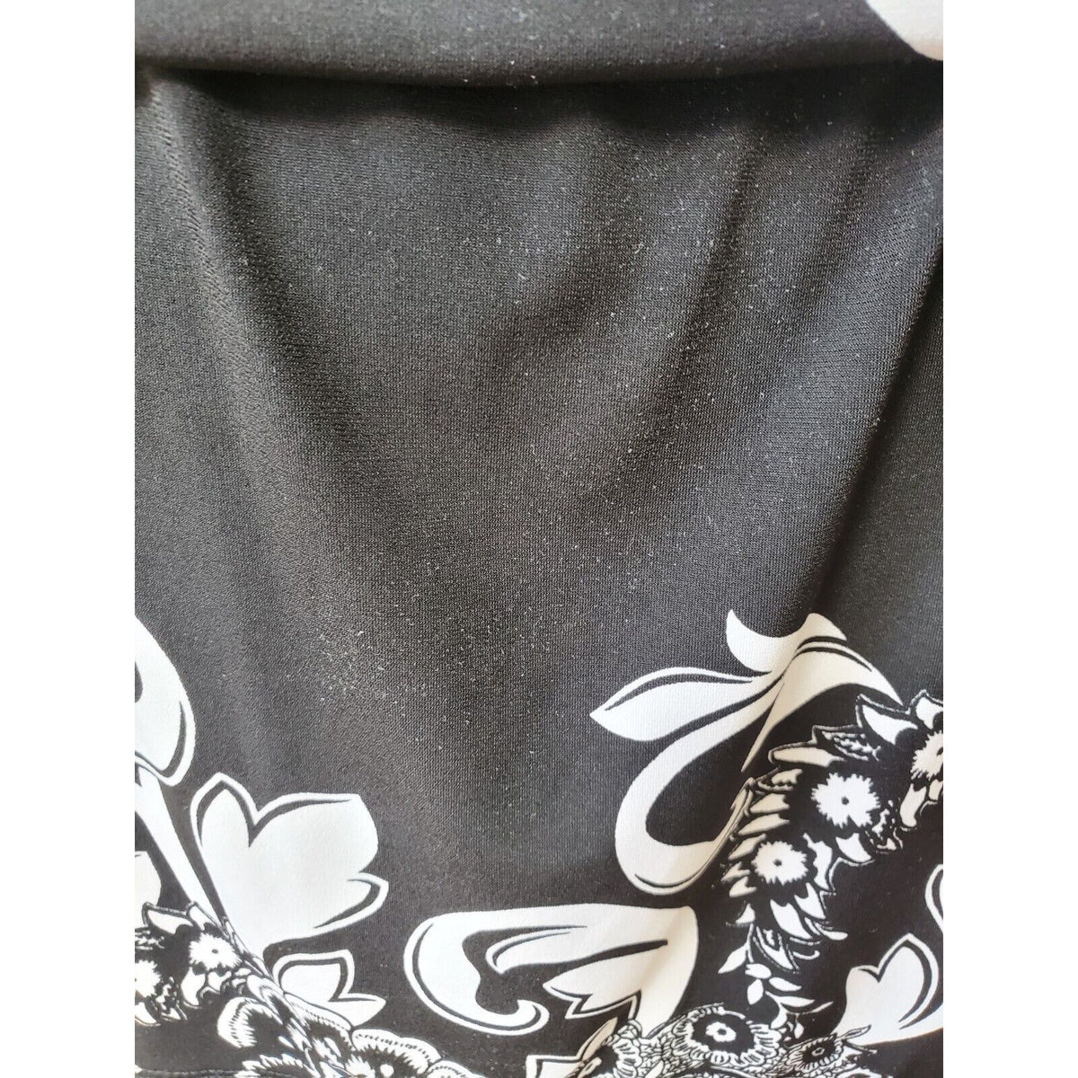 White House Black Market Women's Floral Cowl Neck Sleeveless Knee Length Dress S
