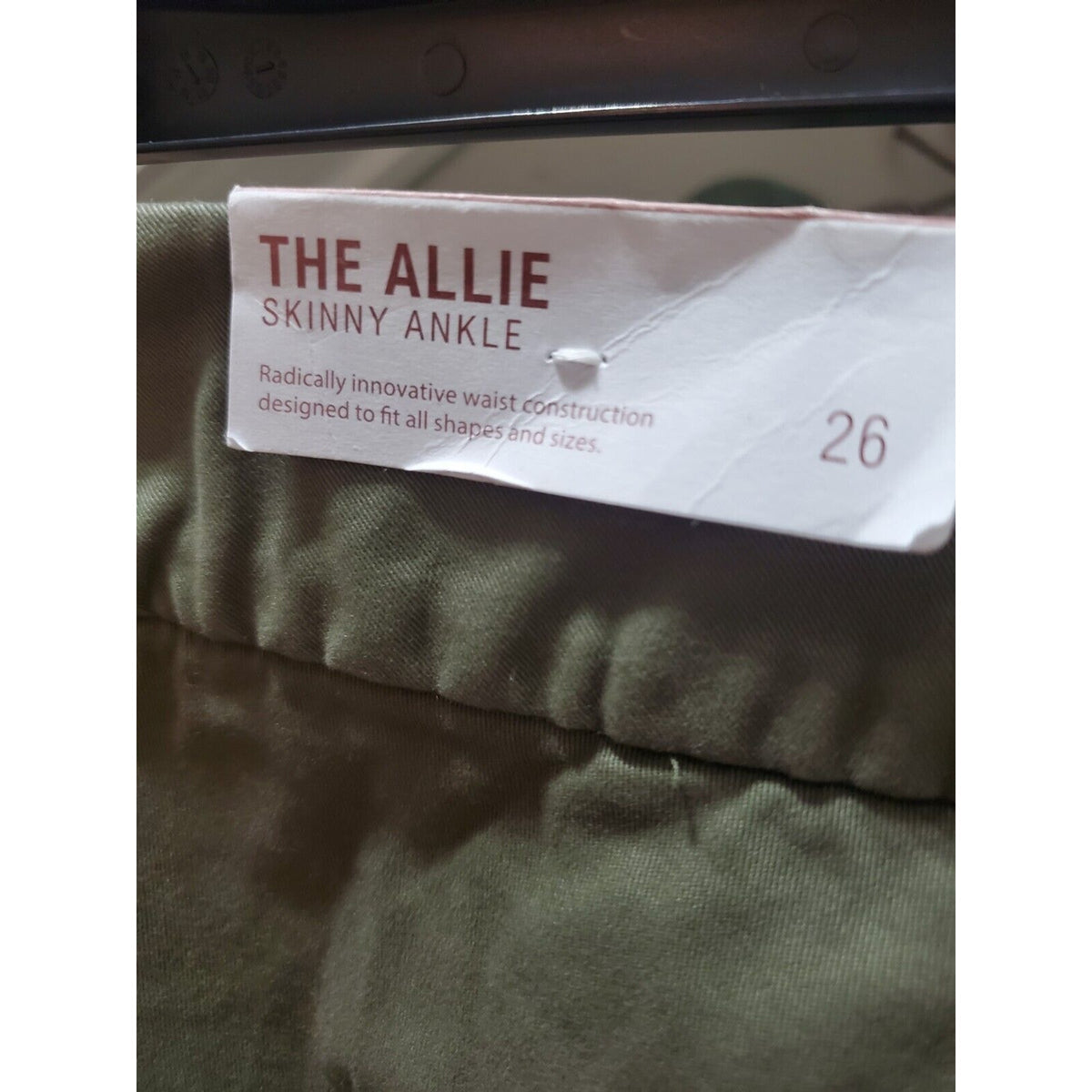 Lane Bryant The Allie Green High Rise Skinny Ankle Stretch Slacks Pants Size 26