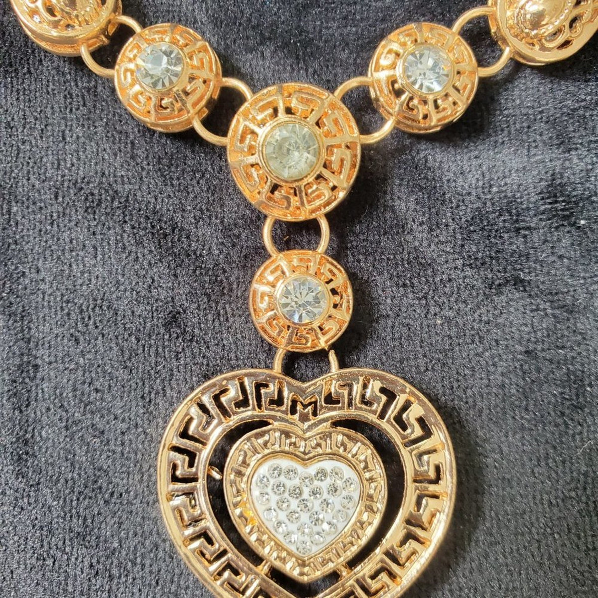 Womens Gold Southwestern Heart Shaped Fashion Jewelry Necklace