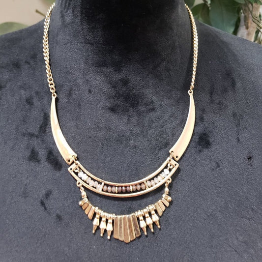 Women's Antique Gold Tone Canyon Sky Statement Necklace