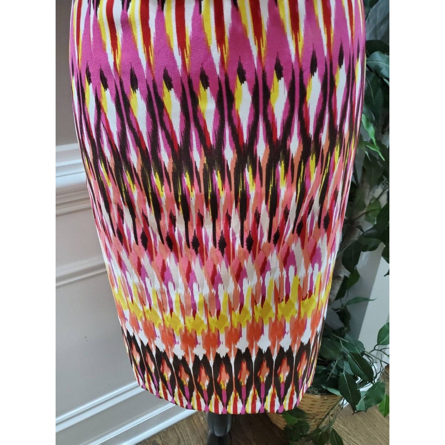Roz & Ali Women Multicolor Polyester Round Neck Sleeveless Knee Length Dress 20W