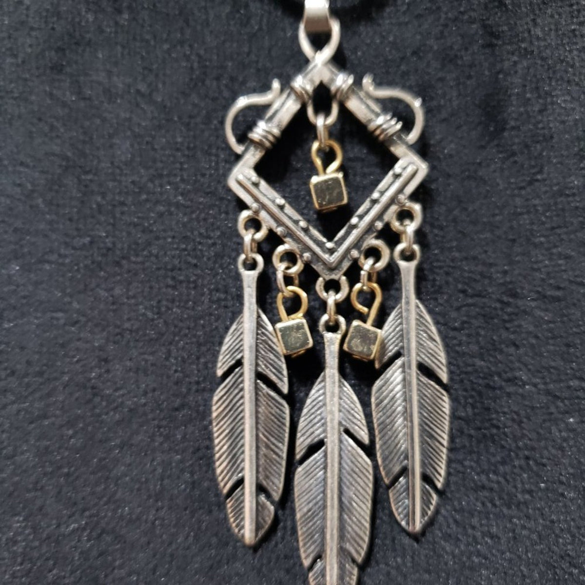 Womens Boho & Hippie Style Silver Gold Tone Stylish Feather Pendant Necklace