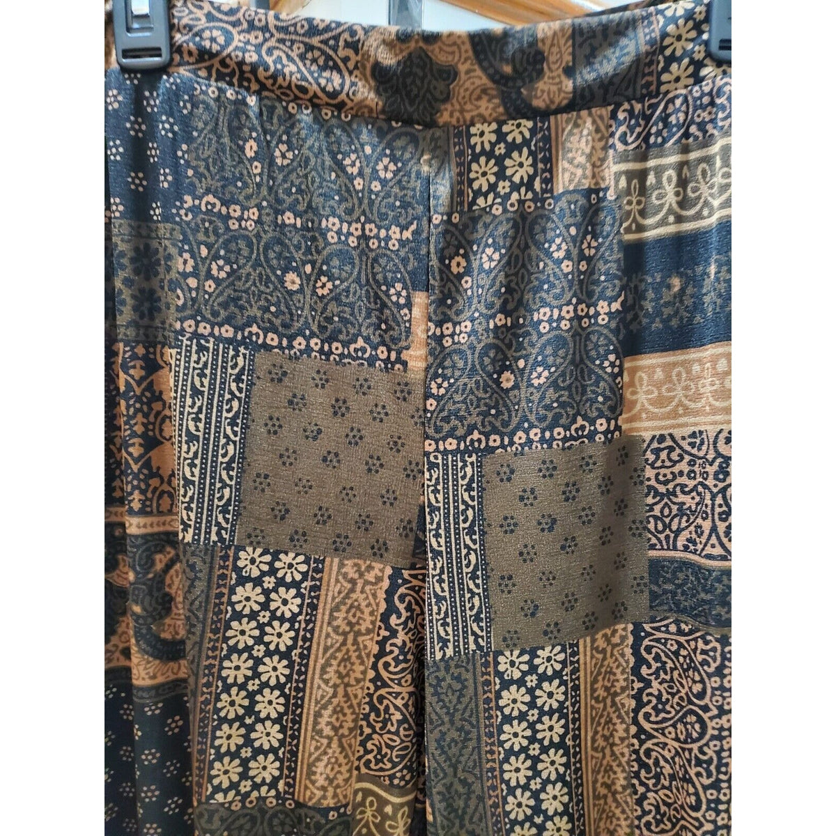 Jaclyn Smith Women's Brown Polyester Straight Leg Pull On Palazzo Pant Size L