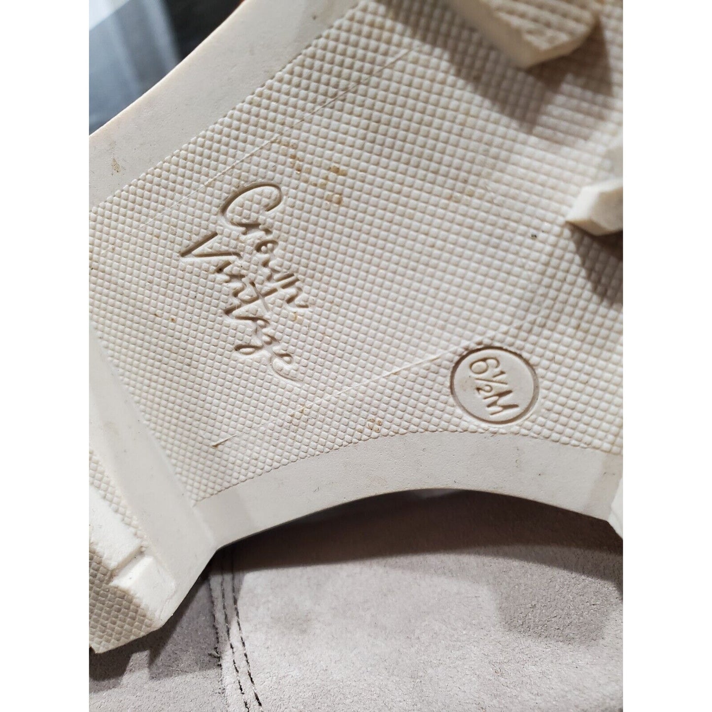 Crown Vintage Women Suede Leather Slip on Combat Fashion Boots Chelsea Size 6.5M