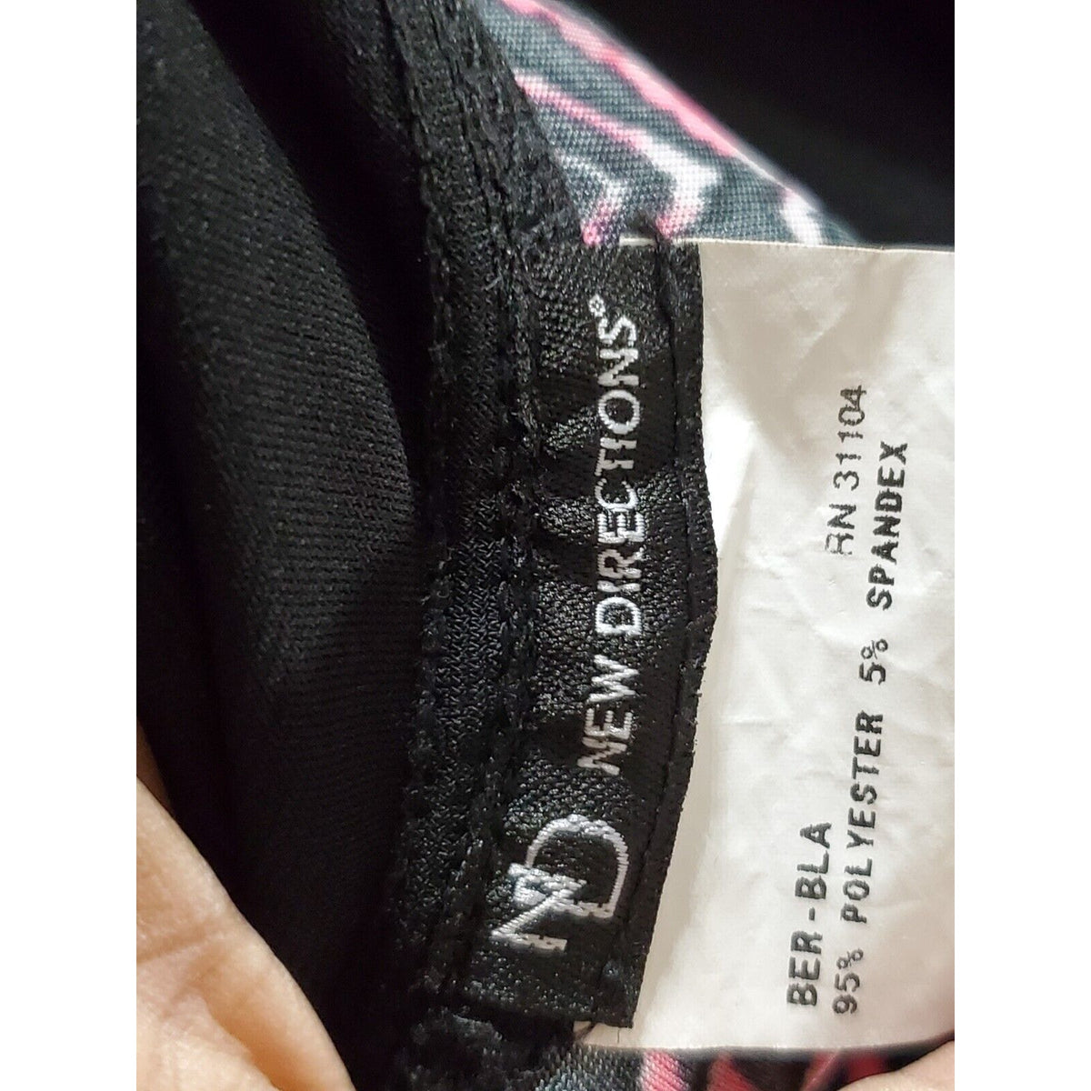 New Directions Womens Pink Black Geo Print Polyester Pull On Calypso Pants Large