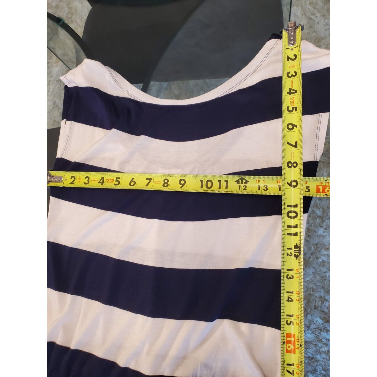 Gap Women's Blue & White Rayon Round Neck Sleeveless Casual Long Maxi Dress XS