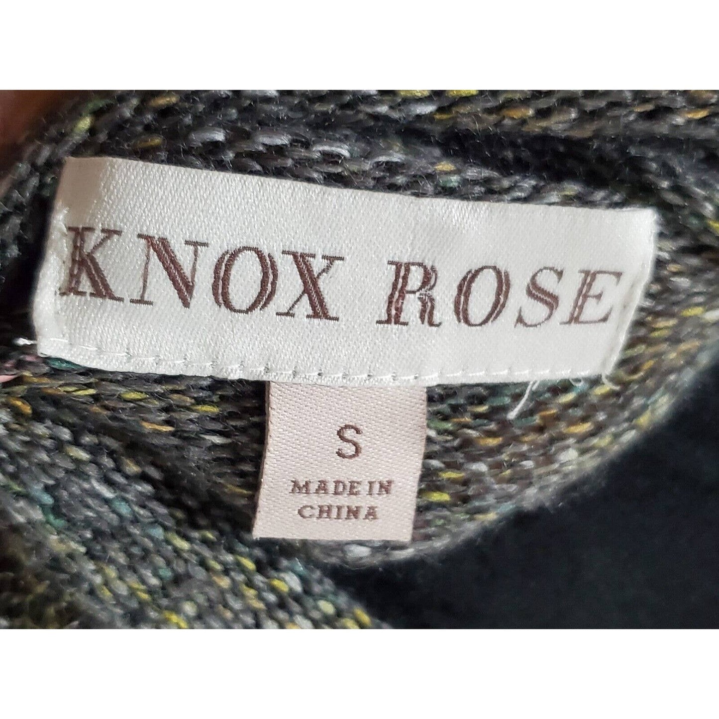 Knox Rose Women's Gray Acrylic Turtle Neck Long Sleeve Pullover Sweater Size S