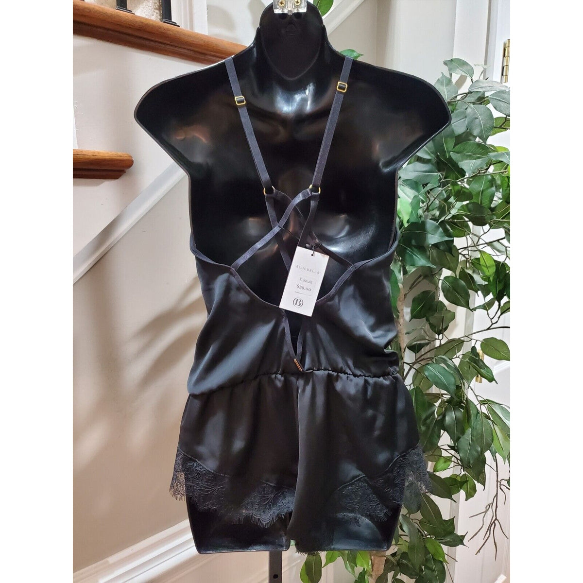Bluebella Women’s Black Polyester Sleeveless River Teddy Bodysuit Size X-Small