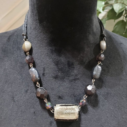 Women’s Black Round Beaded Fashion Choker Necklace