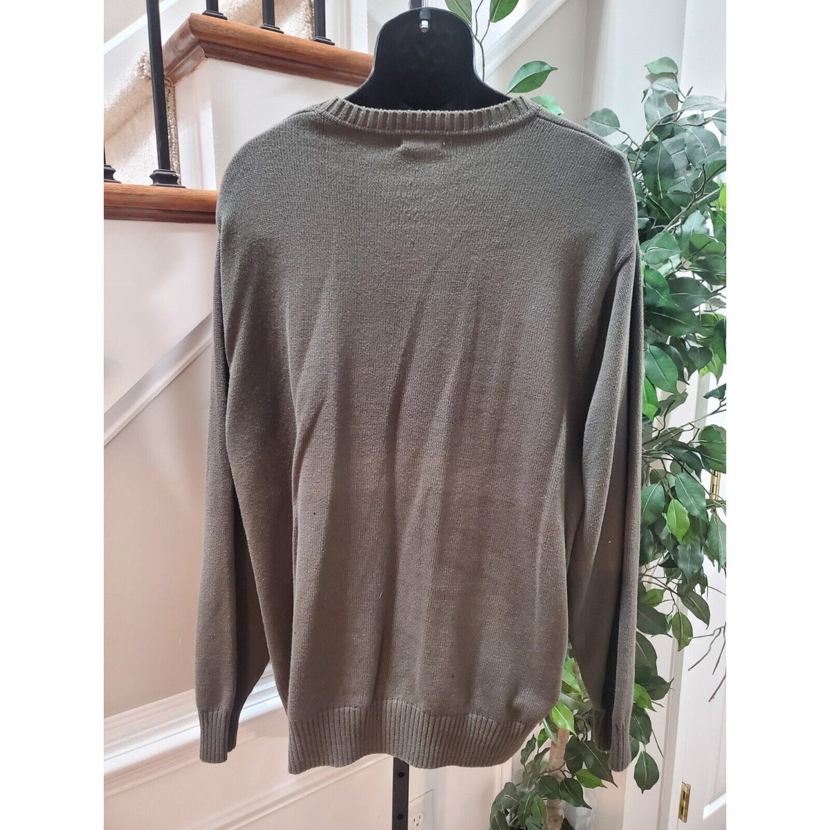 Dockers Men's Brown Cotton Long Sleeve Crew Neck Pullover Knit Sweater Size 2XL