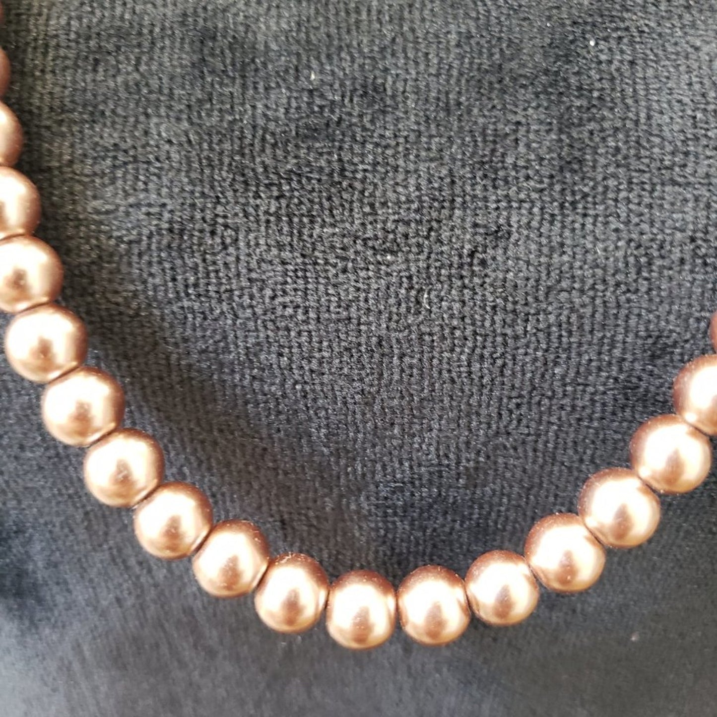 Womens Fashions Brown Tone Pearl Beaded Teardrop Necklace Jewellery