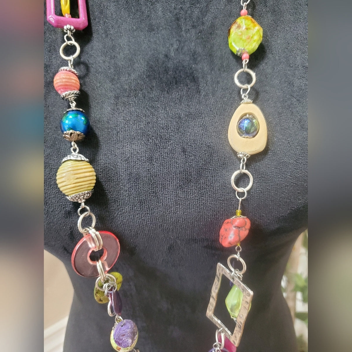Long Colorful Fashion Necklace