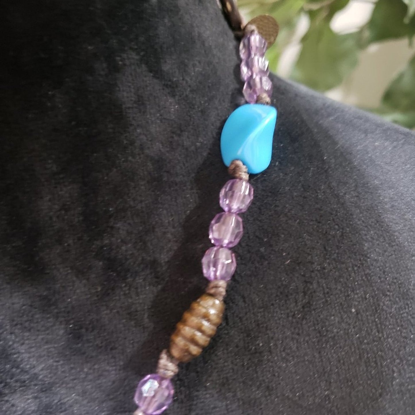 Women's Multicolor Beaded & Crystal Stone Lobster Clasp Necklace