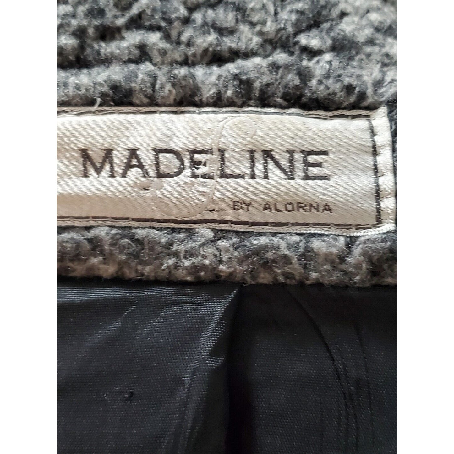Vintage Madeline Women's Black Wool Long Sleeve Buttons Front Long Coat XL