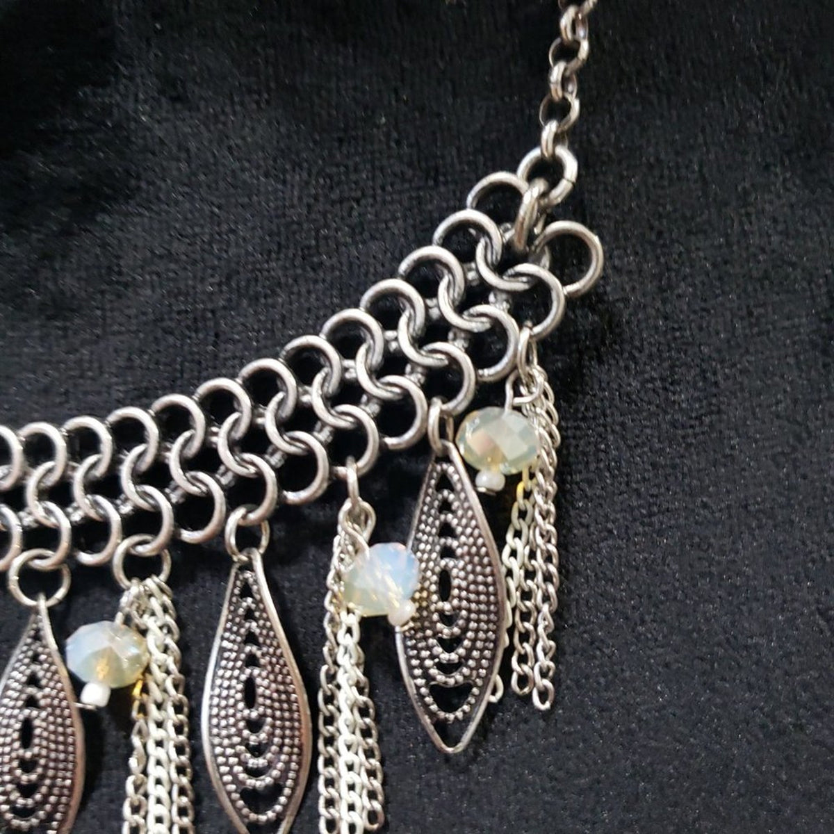 Women's Choker Bohemian Style Silver Angel Feather Necklace
