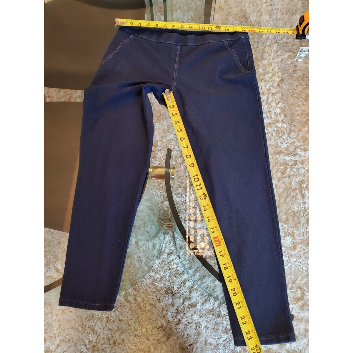Nordstrom Womens Blue Denim Cotton Comfort Waist Leggings Jeans Pant Size Medium