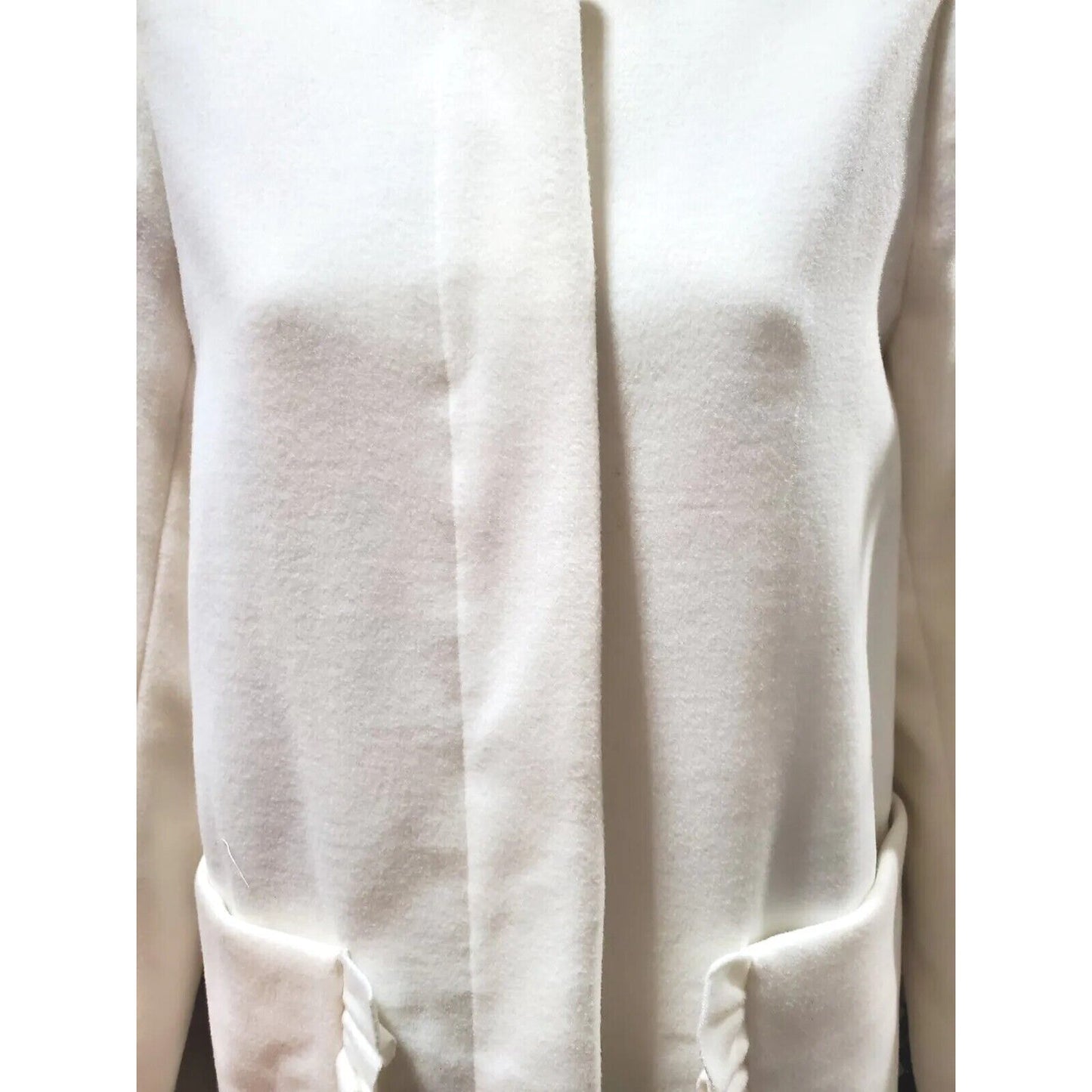 Kaari Blue Women's White Polyester Long Sleeve Buttons Front Casual Coat Size XS