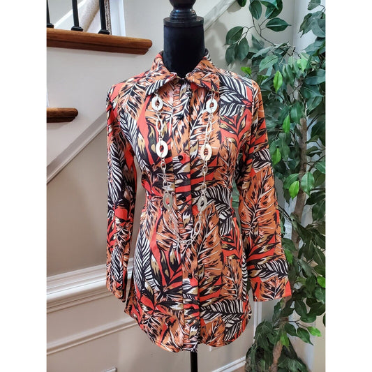 PrettyLittleThing Women's Multicolor Collared Long Sleeve Button Down Shirt 4
