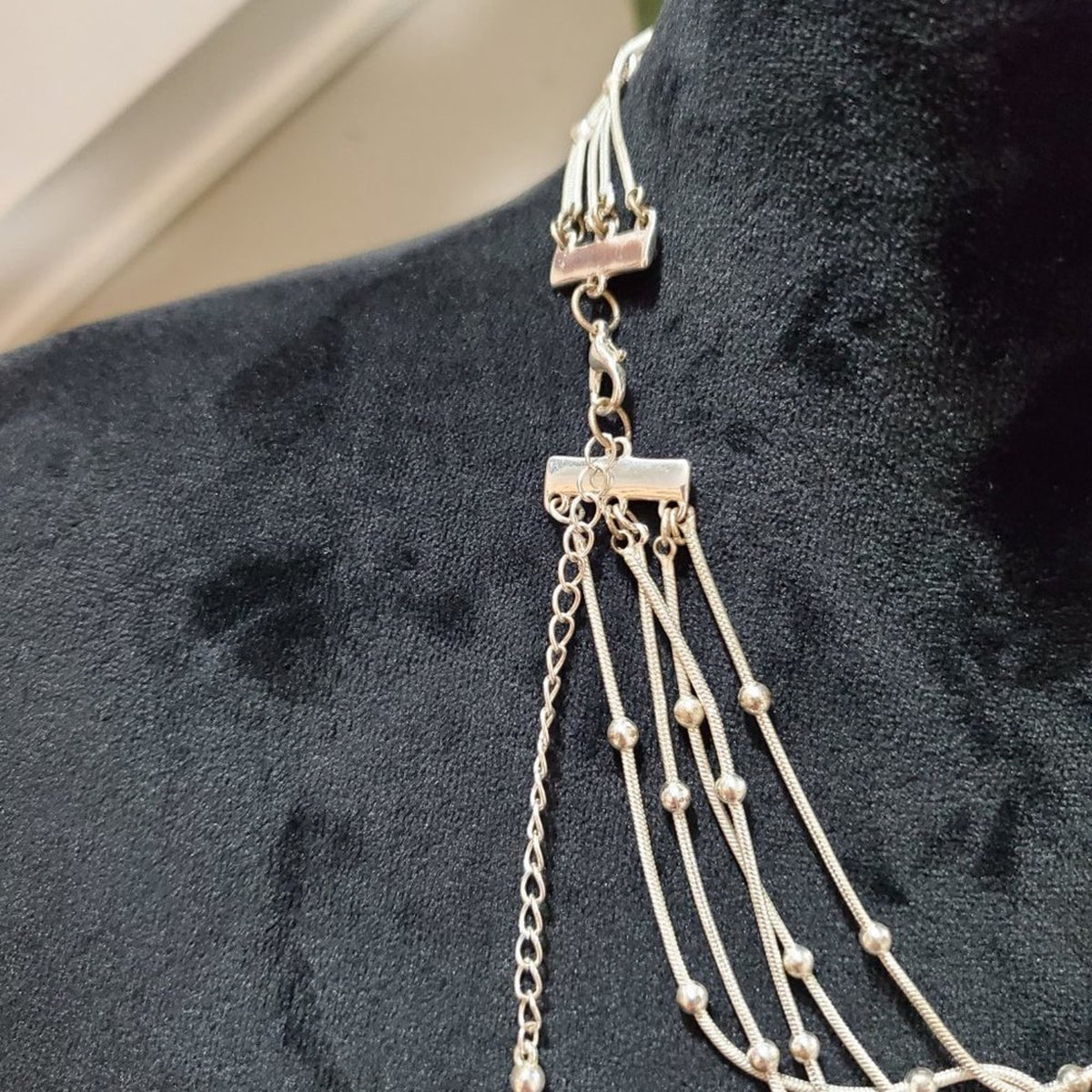 Women's Gold Multilayer Round Beaded Fashion Jewelry Necklace