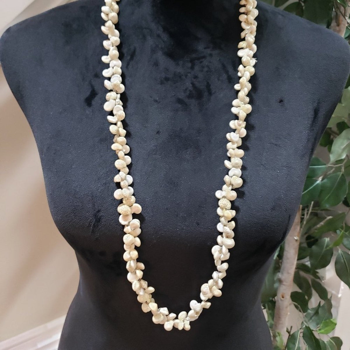 Women's Vintage Cowrie Shell Lei Genuine Cowrie Shells Necklace