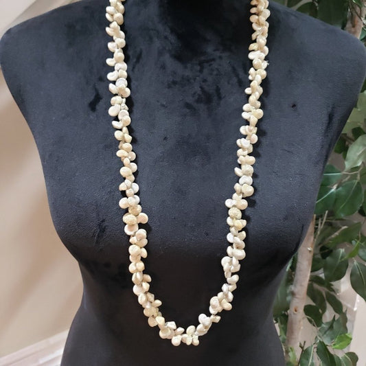 Women's Vintage Cowrie Shell Lei Genuine Cowrie Shells Necklace