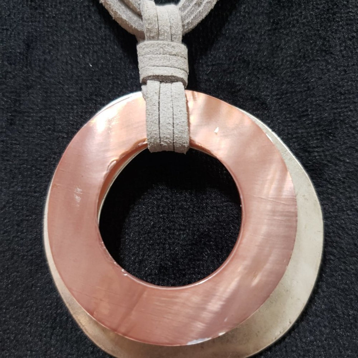 Women's Gold-Tone Disc Pendant Choker Necklace