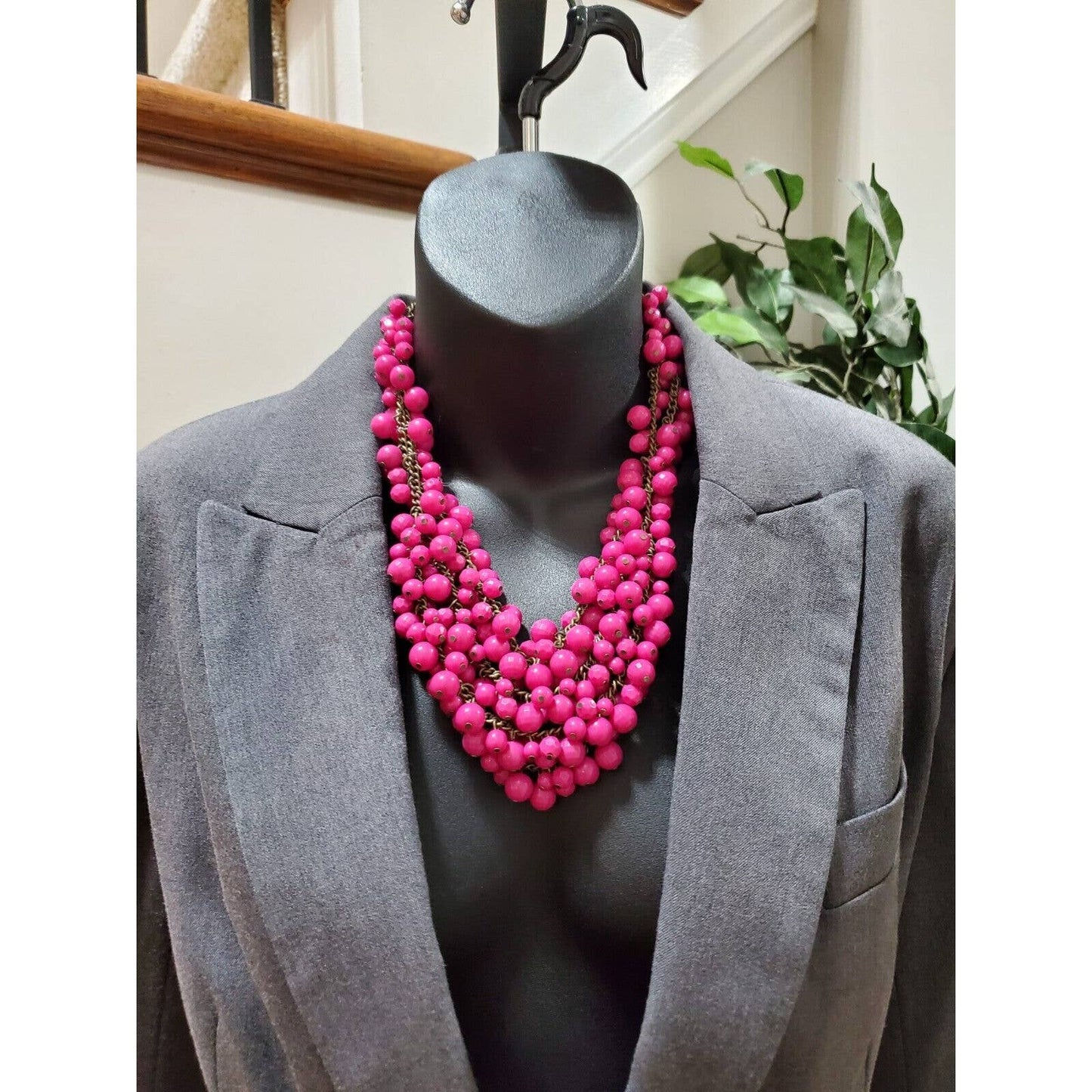 Isaac Mizrahi Women's Gray Polyester Single Breasted Jacket & Skirt 2 Pcs Suit L