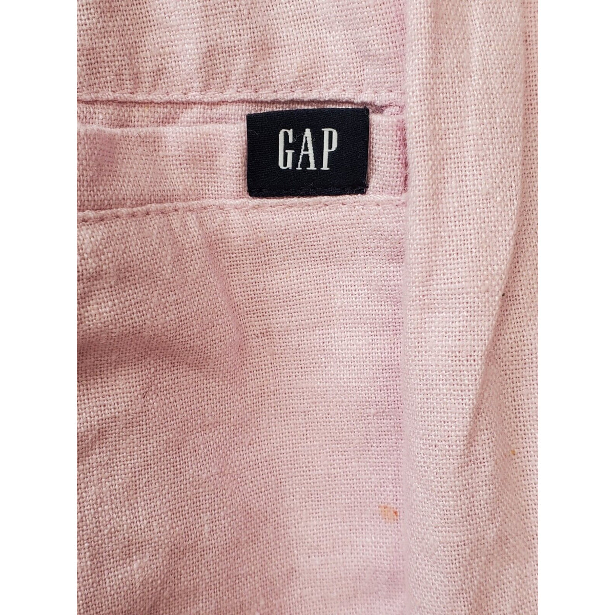 Gap Women Pink Solid Linen Mid Rise Pull On Comfort Waist Casual Shorts Size XL