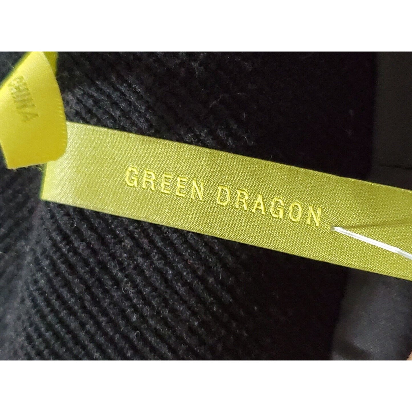 Green Dragon Paisley Embroidered Black Long Sleeve Buttons Front Casual Coat M