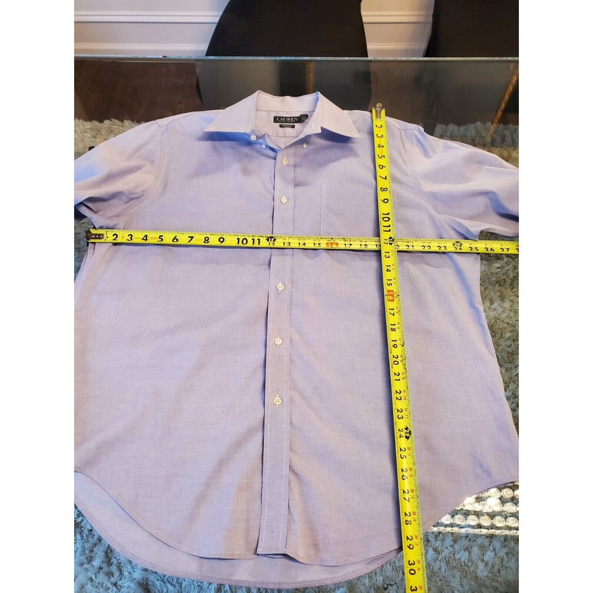 Lauren Ralph Lauren Men's Blue Cotton Classic Fit Button Down Casual Shirt XL