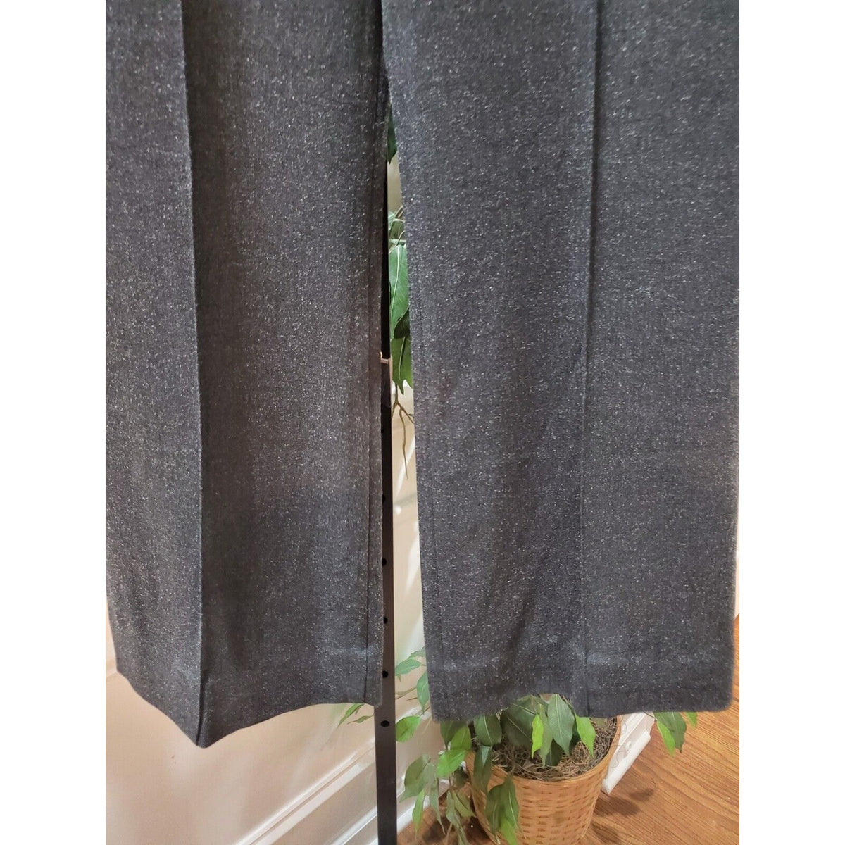 DKNY Women's Gray Wide Leg Zipper Front Slash Pockets Casual Pants Size 8
