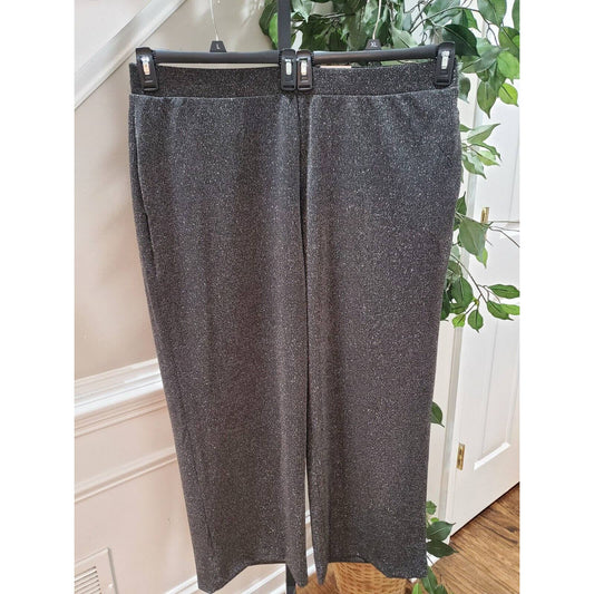 Alfani Women's Gray Polyester High Rise Pull On Wide Legs Trouser Pant Size 2X