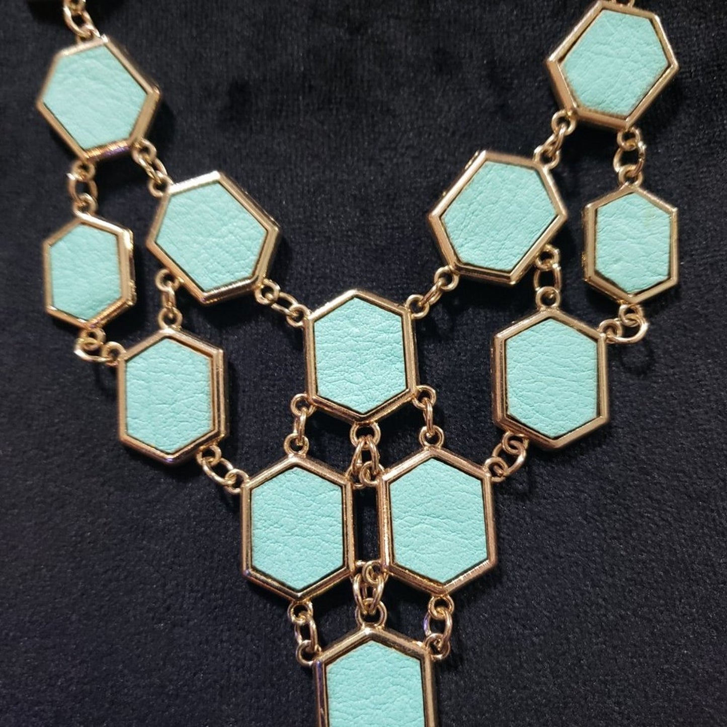 Womens Beautiful Turquoise Noah's Ark Enamel Statement Necklace with Lobster