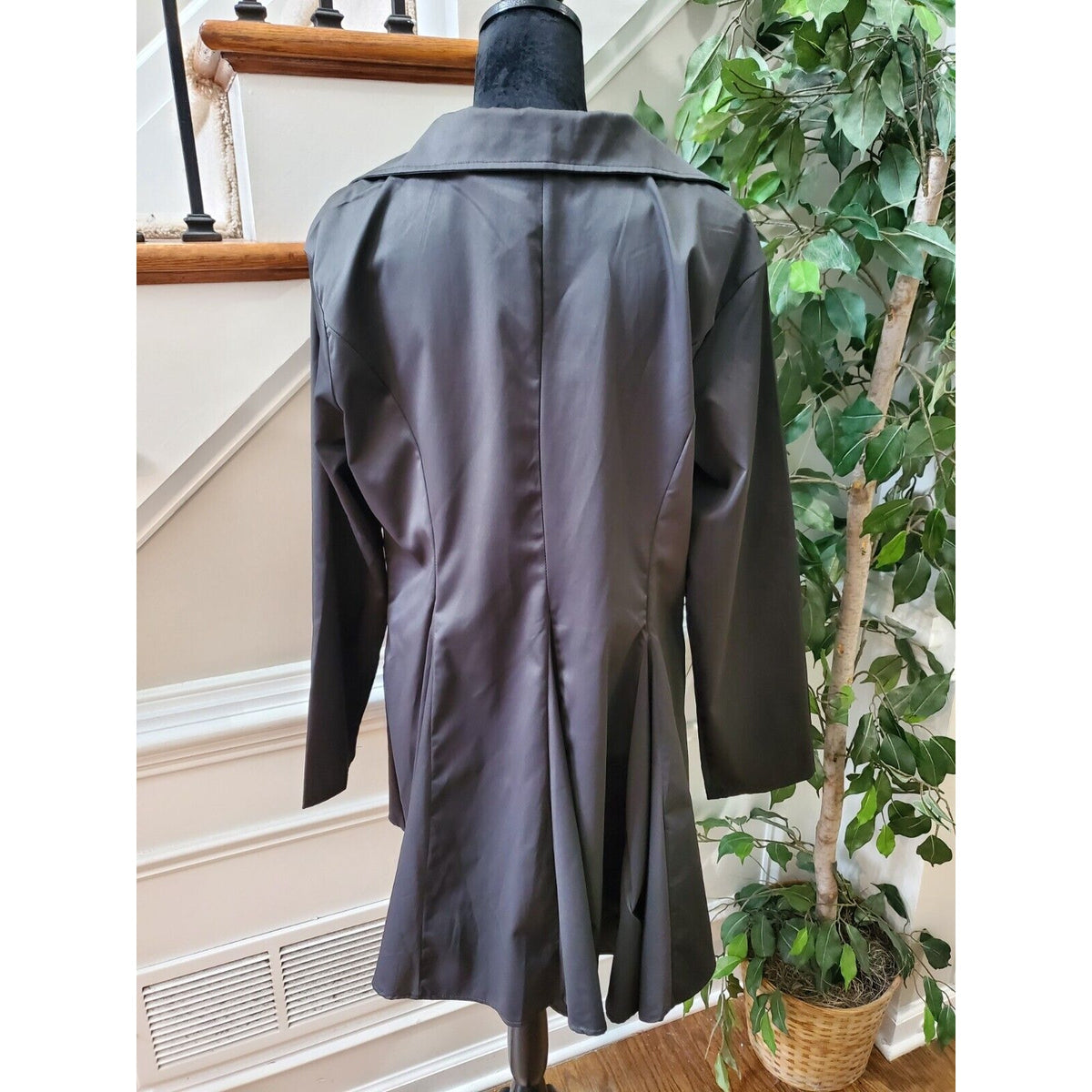 Dominion Women Black Long Sleeve Casual Front Full Zipper Jacket Blazer Size XL