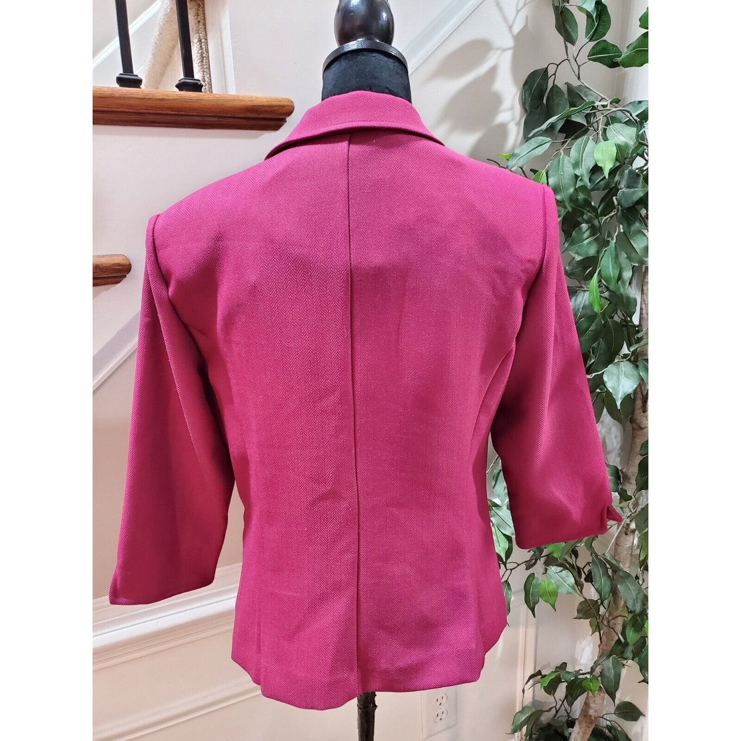 R&K Women Purple 100% Polyester Single Breasted Long Sleeve Top & Coat Size 10