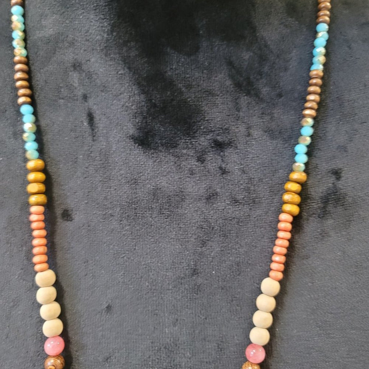Women's Multicolor Beaded with Lobster Clasp Long Jewelry Tassel Necklace