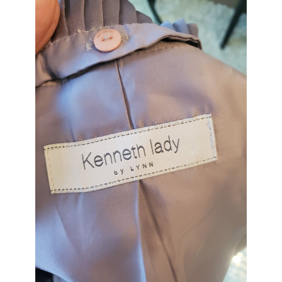 Kenneth Lady Women's Purple Polyester Long Sleeve One Button Blazer Size 40