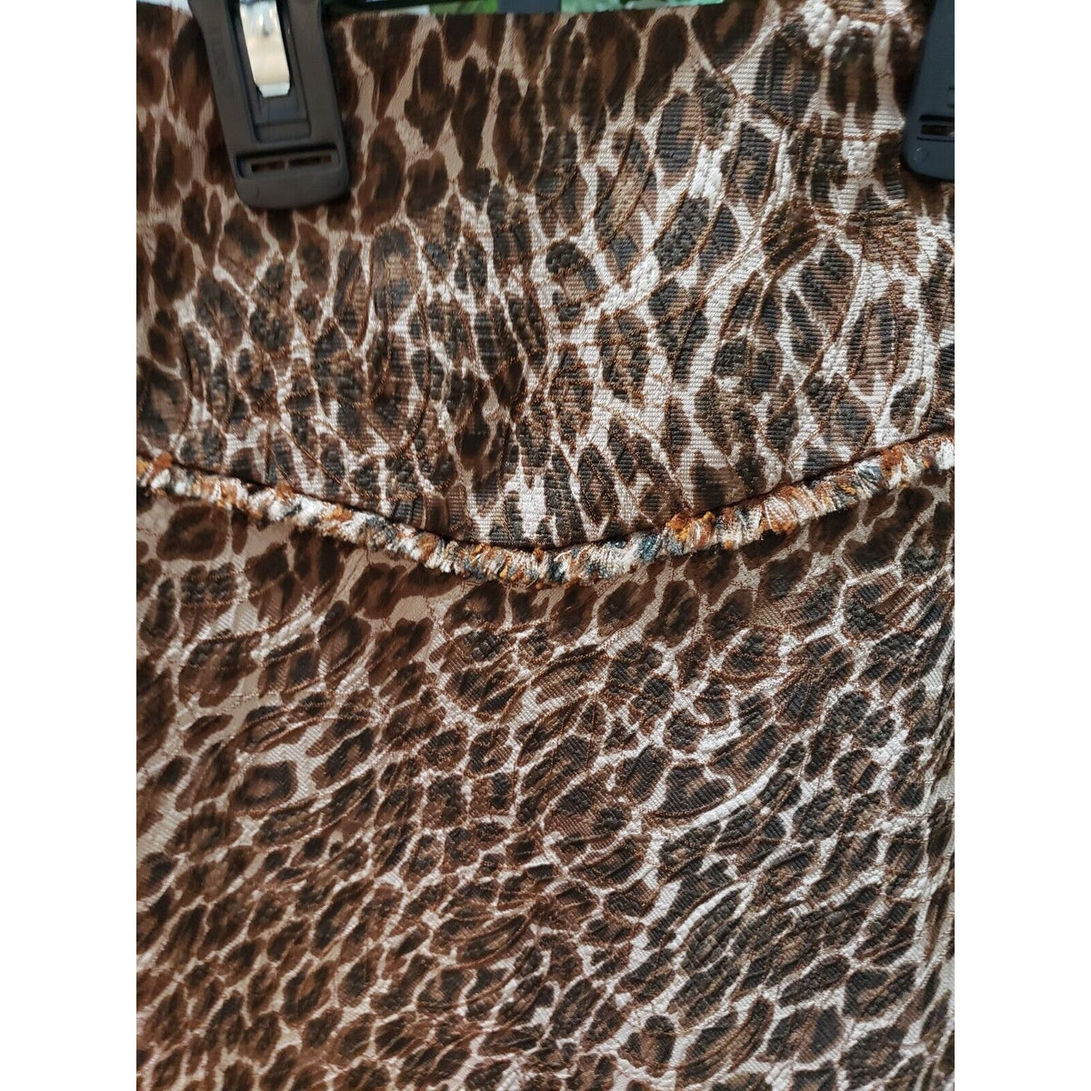 ECI Womens Brown Leopard Print Polyester Flat Front Casual Pencil Skirt Size 16W