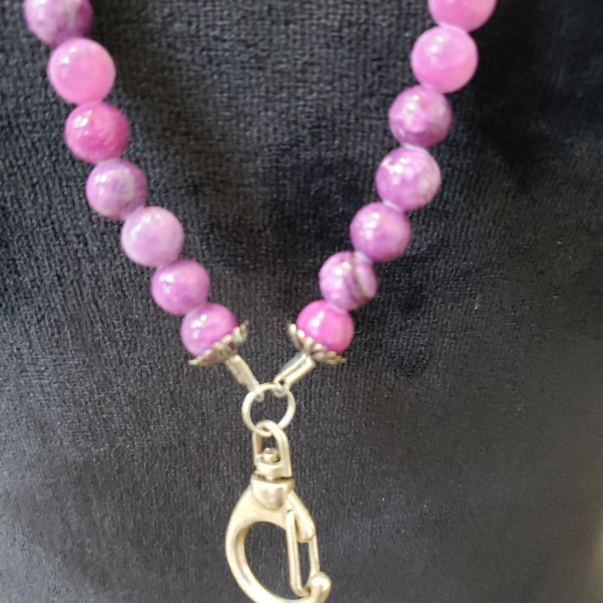 Womens Fashion Purple Round Pearl Glass Beaded Pendant Necklace Jewelery