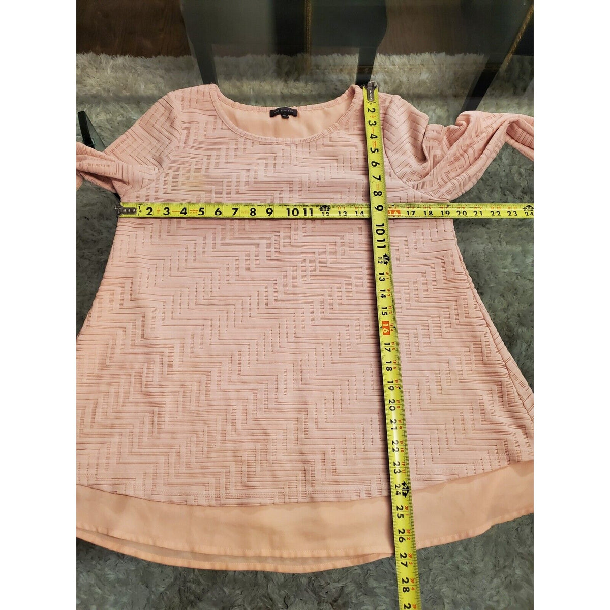 The Limited Women's Beige Polyester Round Neck Long Sleeve Casual Top Blouse L