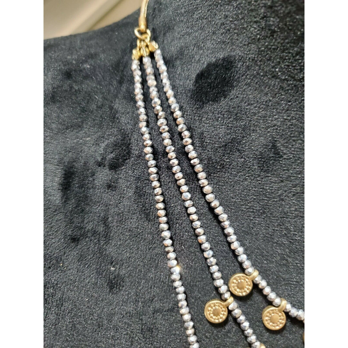 Women's Gold Coin Necklace with Tassel End