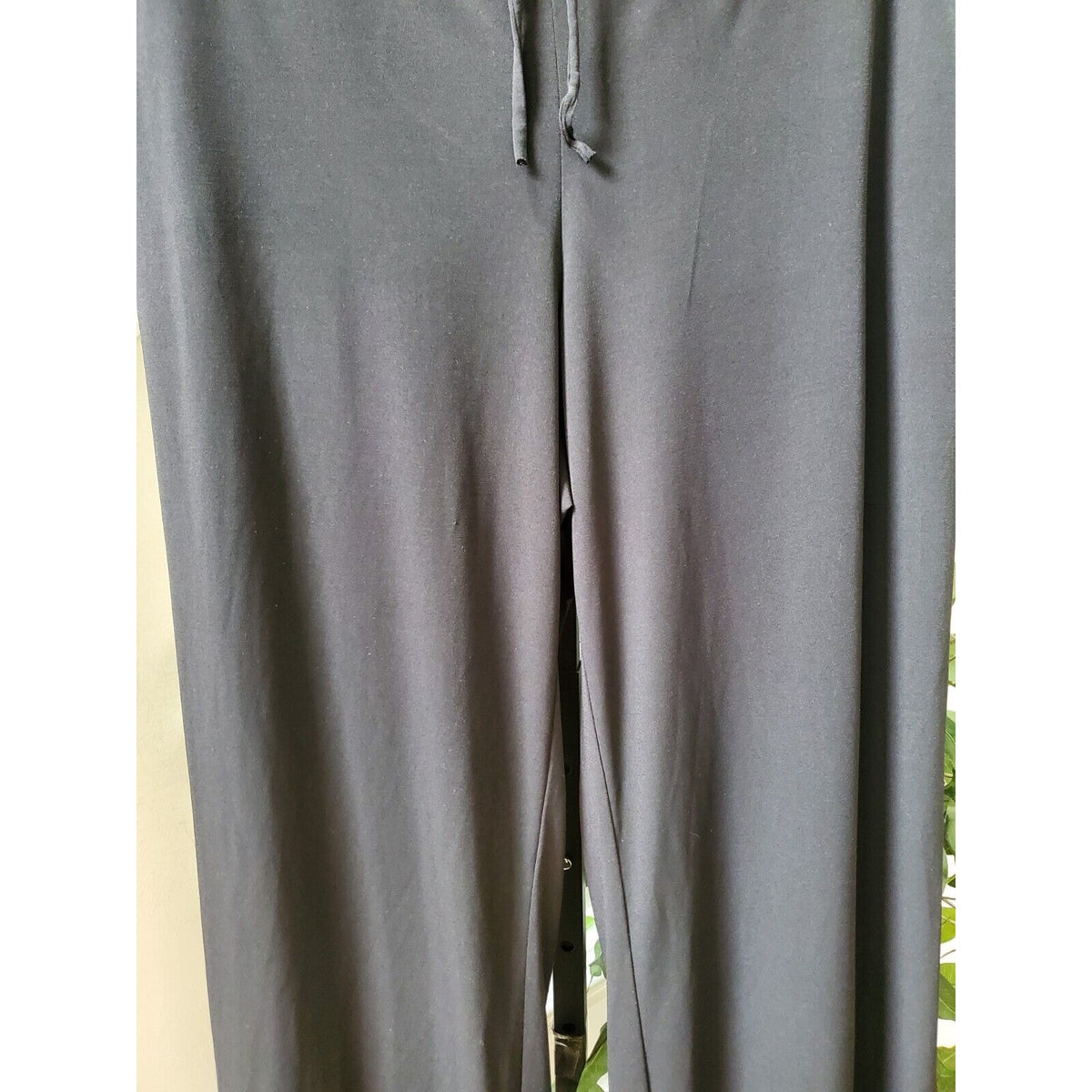 NY & Company Black Polyester Drawstring Casual With Front Back Pockets Pant XL