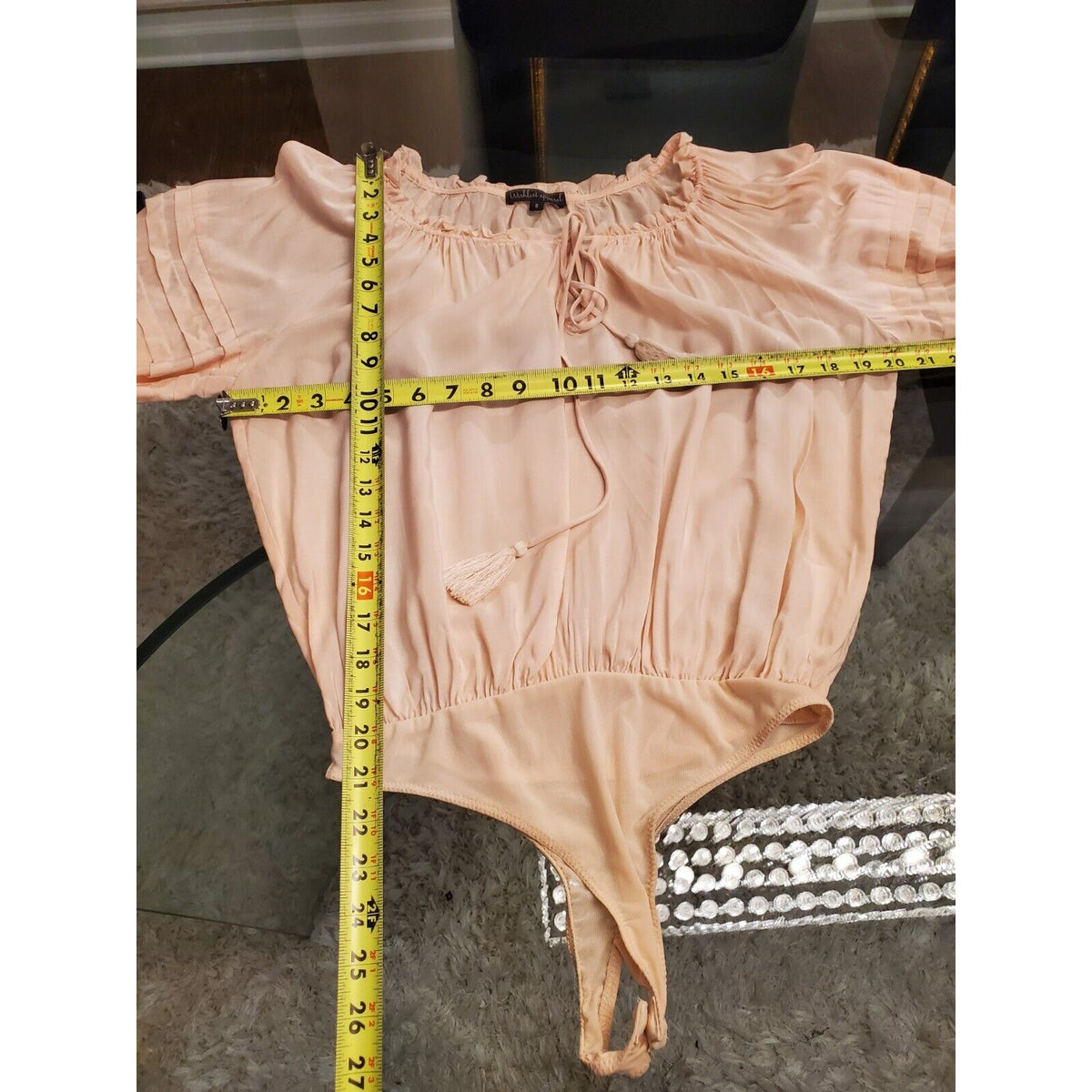 Wish List Apparel Women’s Pink Round Neck Sleeveless One Piece Bodysuit Size S