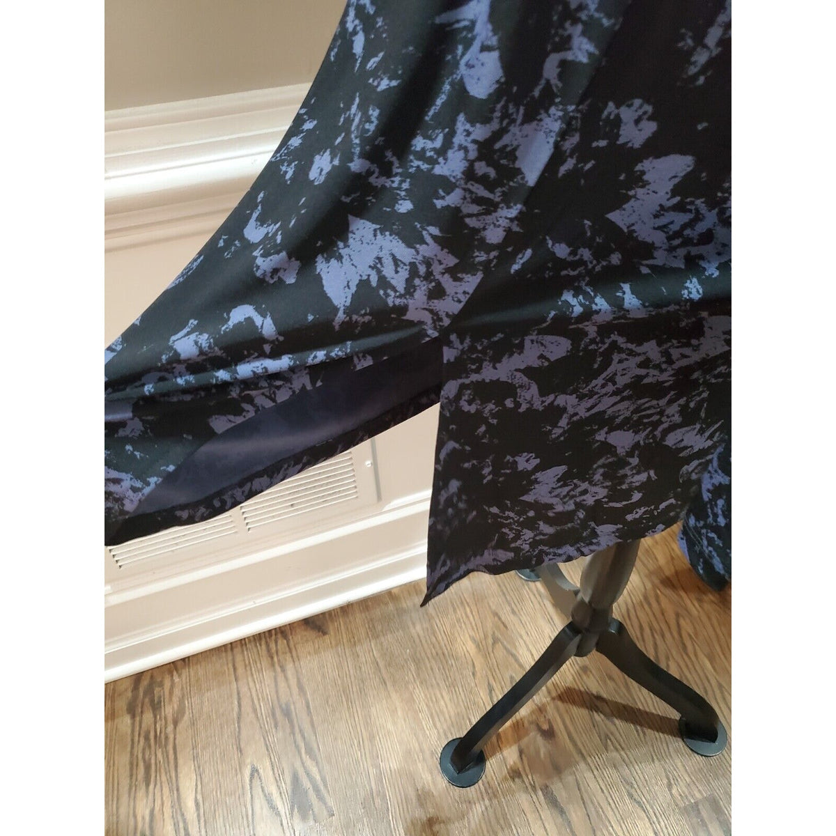 Livi Women Black & Purple Long Sleeve Top Blouse Asymmetrical Back Tie 14/16