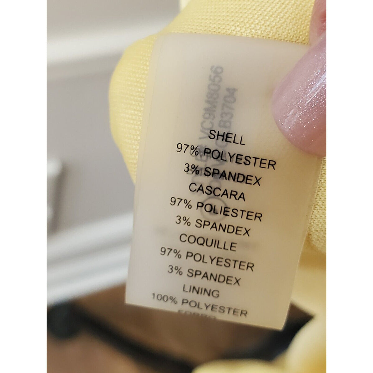 Vince Camuto Yellow Pleated Cape Collar Polyester Sleeveless Knee Length Dress 6
