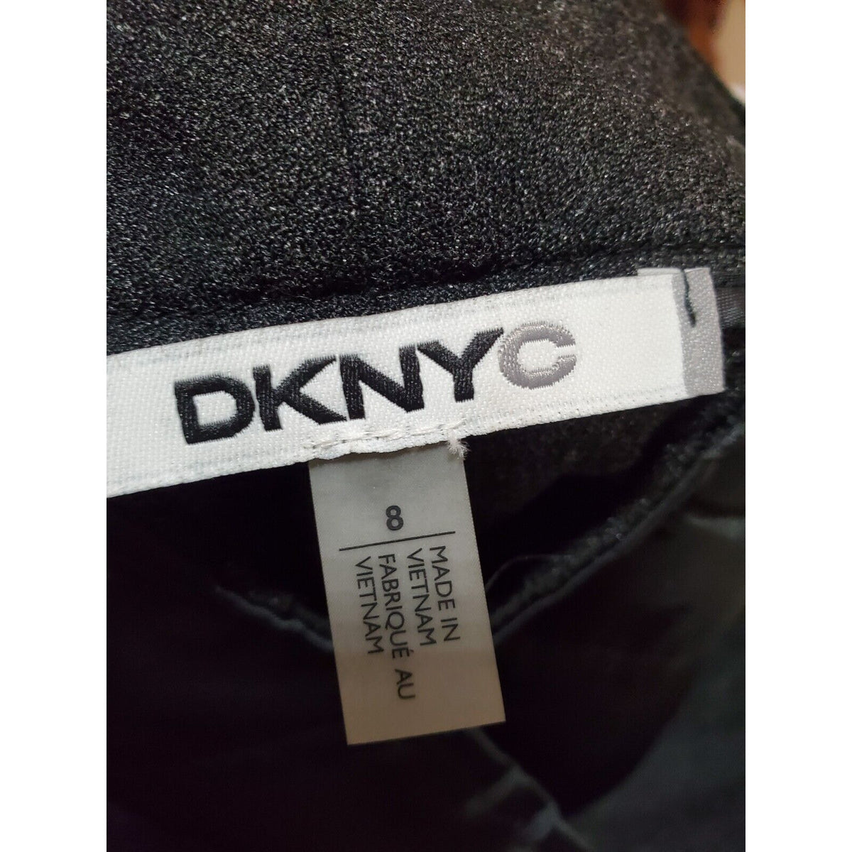 DKNY Women's Gray Wide Leg Zipper Front Slash Pockets Casual Pants Size 8