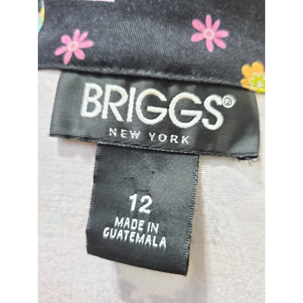 Briggs New York Womens Multicolor Single Breasted 2 Button Blazer Jacket Size 12