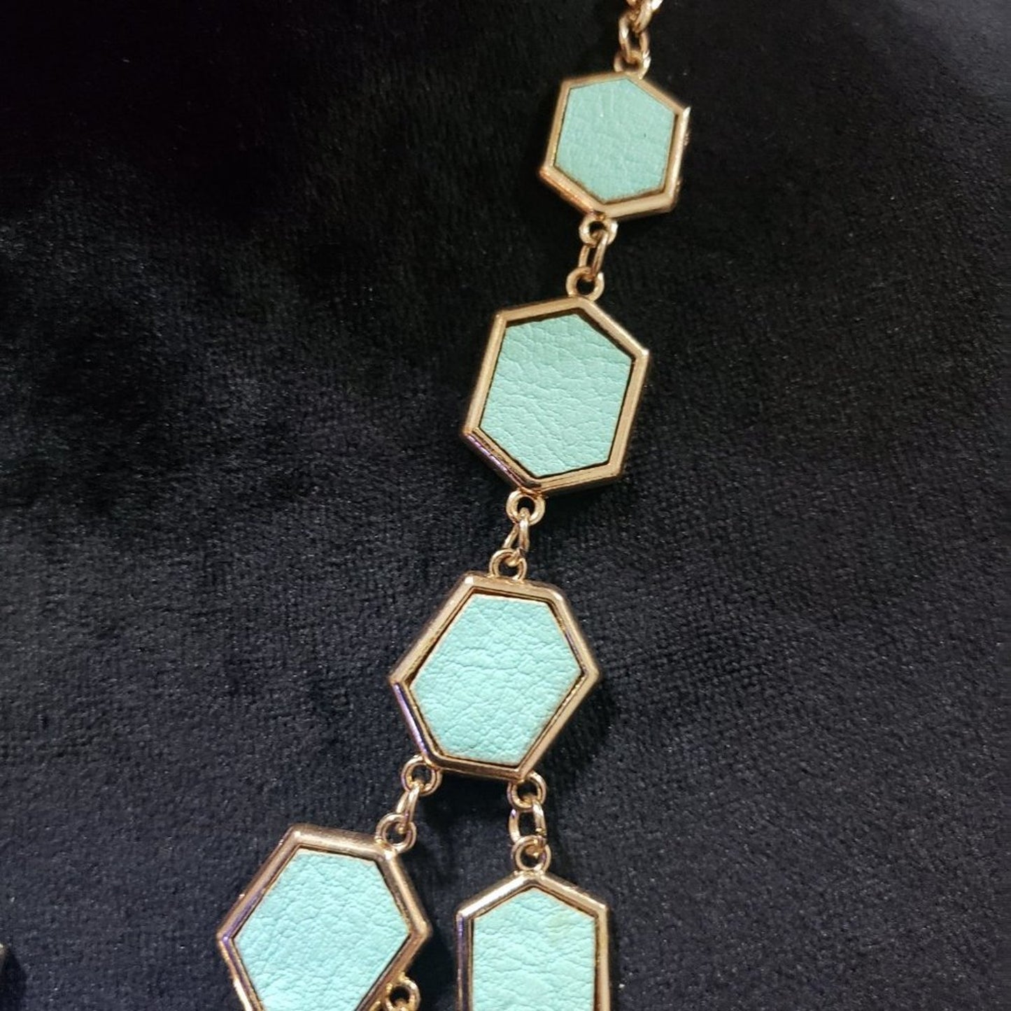 Womens Beautiful Turquoise Noah's Ark Enamel Statement Necklace with Lobster