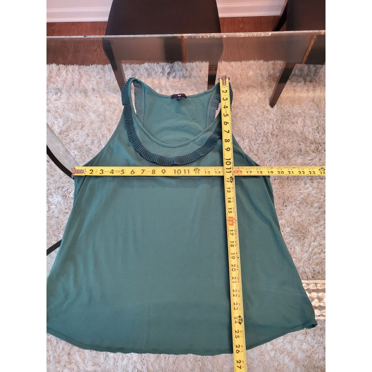 Gap Women's Green Cotton Scoop Neck Sleeveless Casual Top Blouse Size X-Large