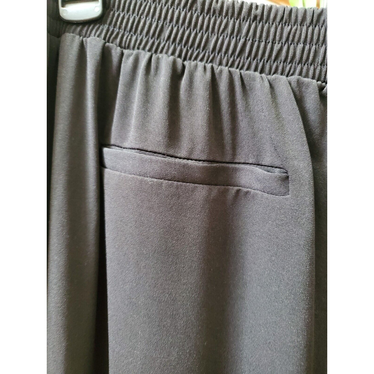 NY & Company Black Polyester Drawstring Casual With Front Back Pockets Pant XL